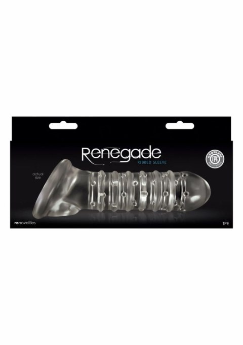 NS Novelties Renegade Ribbed Sleeve - elastyczna nakładka z wypustkami TPE