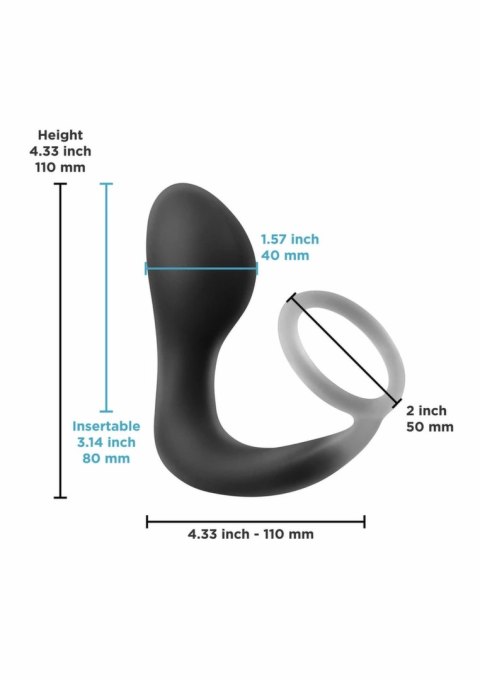 Renegade Slingshot silikonowy pierścień intymny z anatomiczną wtyczką