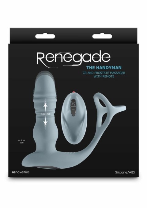 Renegade The Handyman - silikonowy pierścień z masażerem, pilot, 6 prędkości