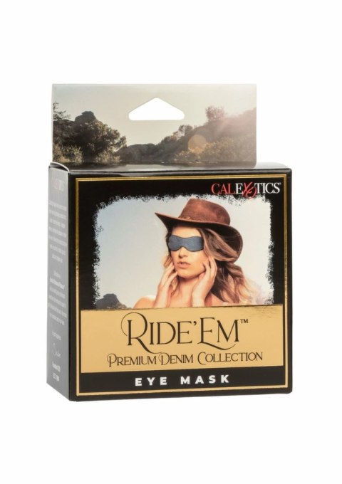 Ride Em Denim Eye Mask opaska na oczy z miękkiego denimu podwojnie wyściełana