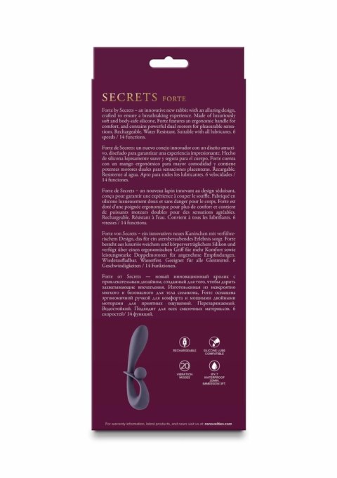Secrets Forte - zaawansowany model z dwoma silnikami, silikonowy, ładowalny