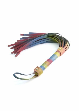 Spectra Bondage Flogger - stylowy bat z trwałego materiału, czarny