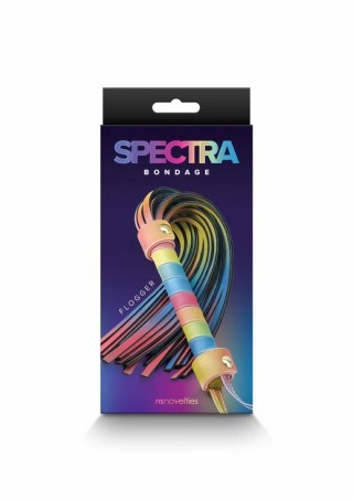 Spectra Bondage Flogger - stylowy bat z trwałego materiału, czarny