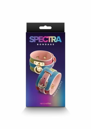 Spectra Bondage Wrist Cuff - stylowe mankiety na nadgarstki, czarne