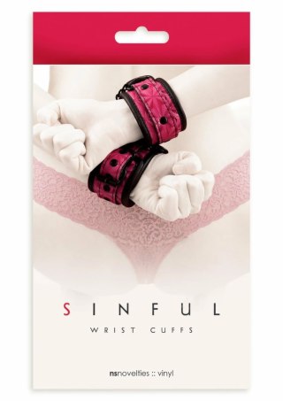 Sportsheets Wrist Cuffs regulowane mankiety na nadgarstki czarne