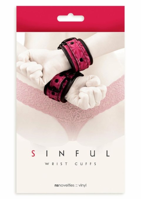 Sportsheets Wrist Cuffs regulowane mankiety na nadgarstki czarne