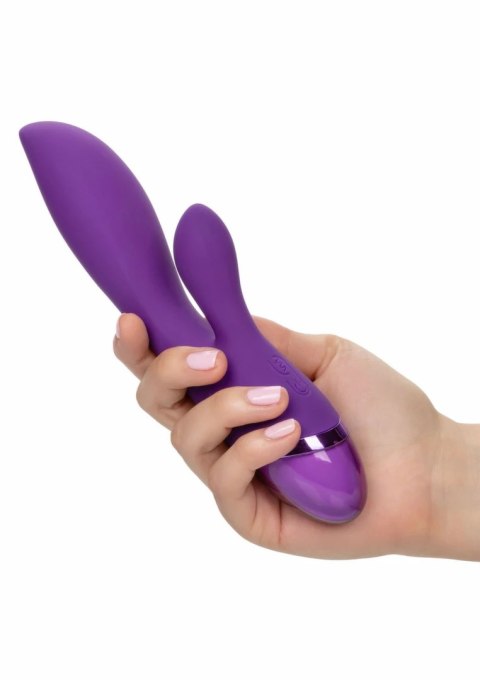 Aura Dual Lover silikonowy masażer dwusilnikowy 12 trybow fioletowy