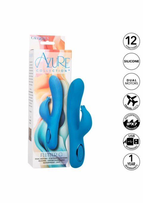 Azure Collection Flutter G masażer z podwojnym silnikiem IPX7 fioletowy
