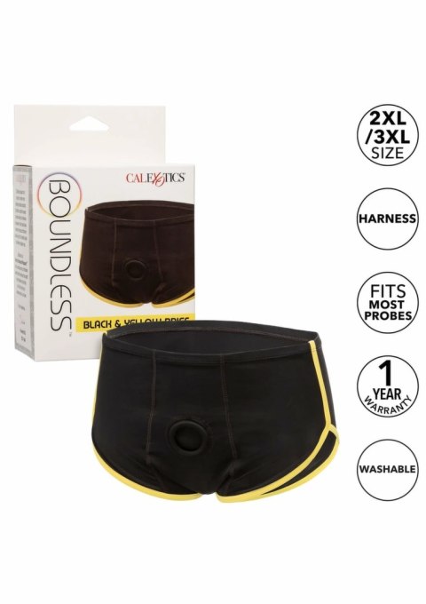 Boundless Brief Black & Yellow - komfortowe majtki z systemem mocowania