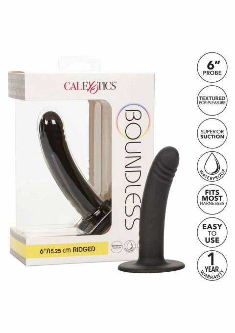CalExotics Boundless 6 inch Ridged sonda silikonowa z przyssawką 15,25 cm
