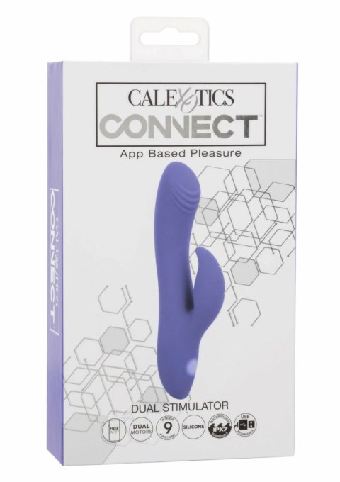 CalExotics Connect Dual Stimulator silikonowy, sterowanie aplikacją, fioletowy