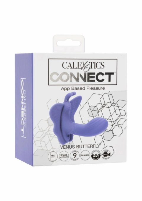 CalExotics Connect Venus Butterfly - silikonowy model z aplikacją, fioletowy