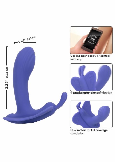 CalExotics Connect Venus Butterfly - silikonowy model z aplikacją, fioletowy