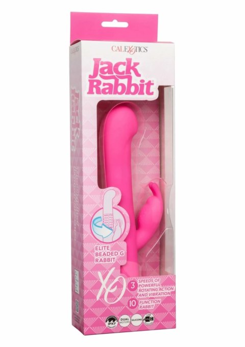CalExotics Elite Beaded G Rabbit silikonowy, wodoodporny, fioletowy
