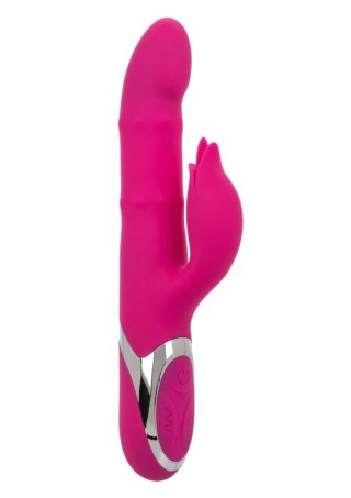 CalExotics Enchanted Embrace podwojny stymulator silikonowy IPX7 USB fioletowy