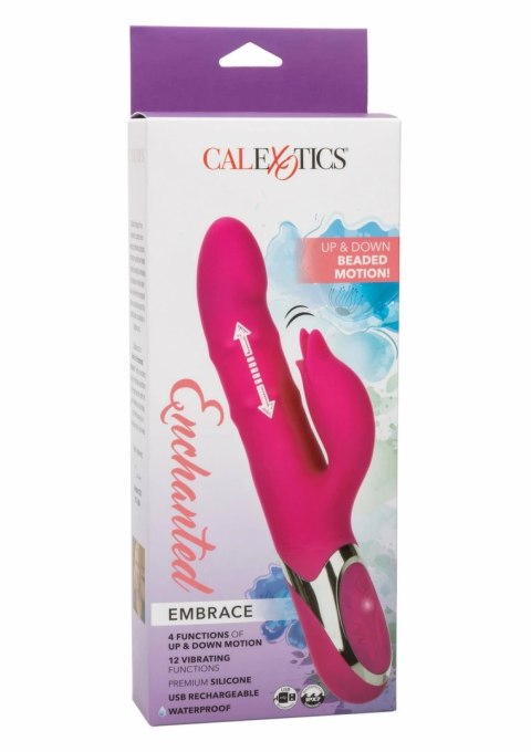 CalExotics Enchanted Embrace podwojny stymulator silikonowy IPX7 USB fioletowy