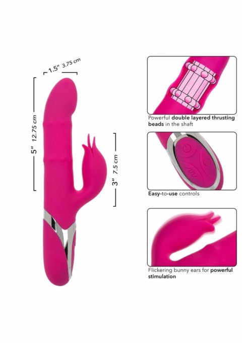 CalExotics Enchanted Embrace podwojny stymulator silikonowy IPX7 USB fioletowy