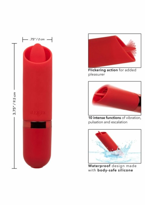 CalExotics Kyst Flicker mini masażer silikonowy z funkcją pamięci, kompaktowy