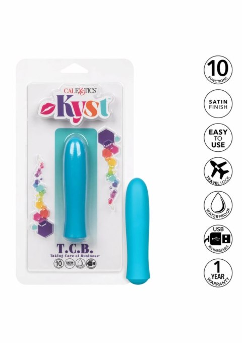 CalExotics Kyst T.C.B. Vibrator mini masażer 10 trybow, ładowalny, satynowy