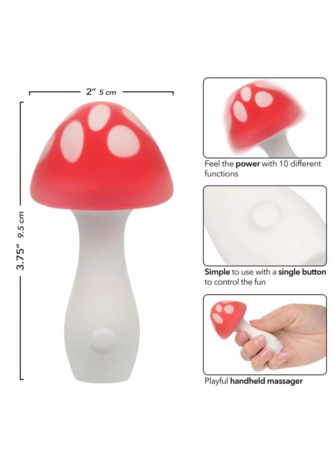 CalExotics Naughty Bits Muff Shroom Playful Massager mini, 10 trybow, fioletowy