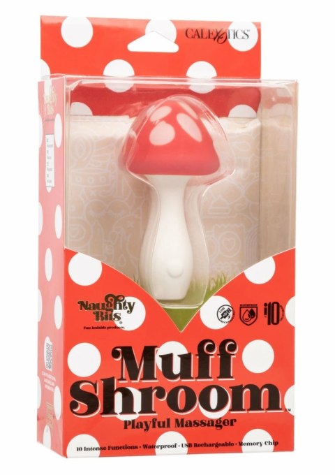 CalExotics Naughty Bits Muff Shroom Playful Massager mini, 10 trybow, fioletowy