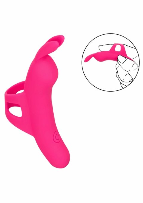 CalExotics Neon Vibes The Flirty Vibrator silikonowy model z uszkami, fioletowy