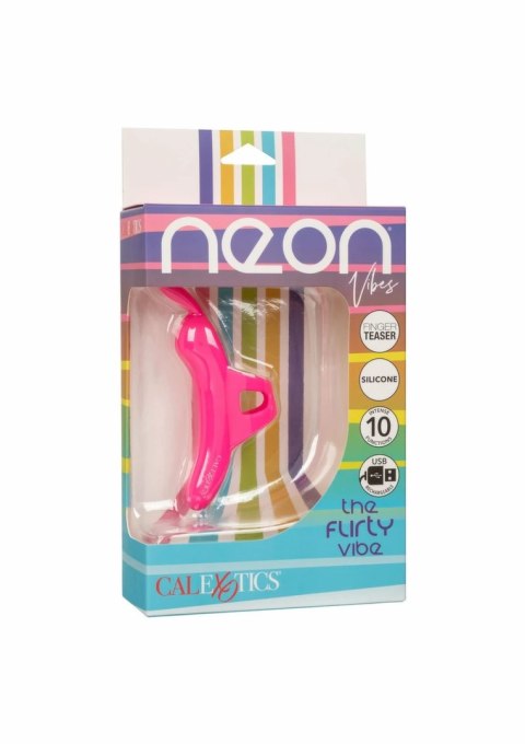CalExotics Neon Vibes The Flirty Vibrator silikonowy model z uszkami, fioletowy