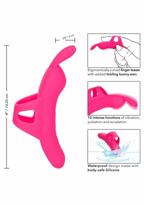 CalExotics Neon Vibes The Flirty Vibrator silikonowy model z uszkami, fioletowy