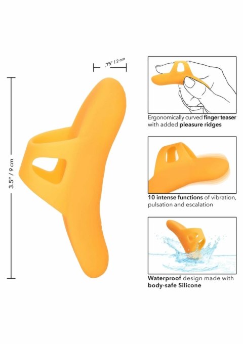 CalExotics Neon Vibes The Pleasure Vibrator silikonowy mini masażer palcowy 10 trybow
