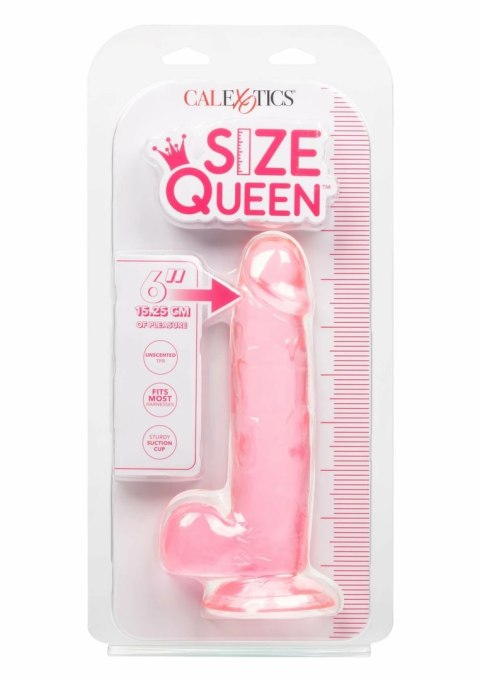 CalExotics Queen Size Dong 6 inch - model z przyssawką, długość 15 cm, beżowy