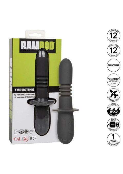 Ramrod Thrusting - sonda intymna z funkcją ruchu i wibracji, silikon