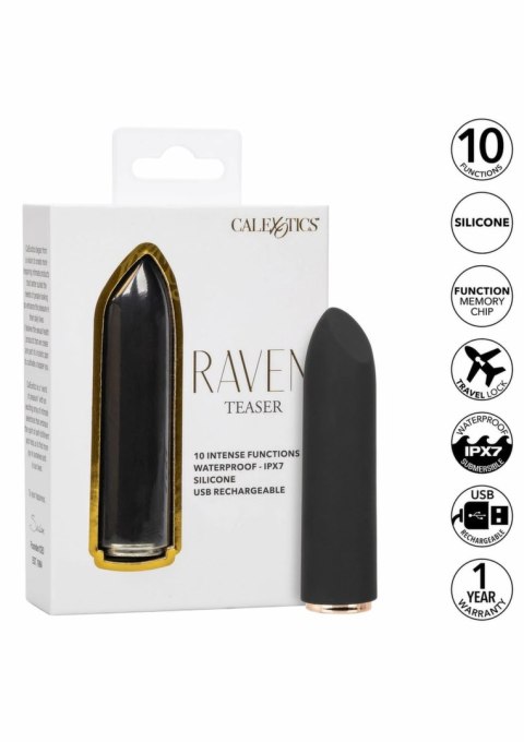 Raven Teaser mini masażer silikonowy, 10 trybow, wodoodporny IPX7