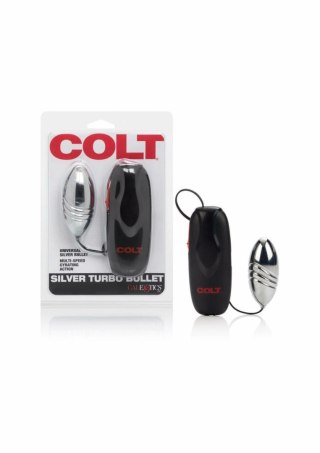 COLT Turbo Bullet - wibrujący system intymny, srebrny, duży rozmiar