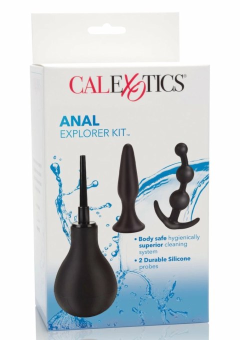 CalExotics Anal Explorer Kit zestaw silikonowy 3 elementy wodoodporne czarny