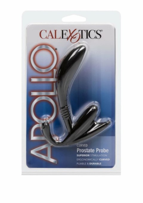 CalExotics Apollo Curved Prostate Probe - anatomiczna sonda z uchwytem, czarna