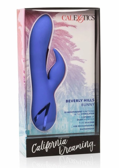 CalExotics Beverly Hills Bunny silikonowy model z 10 trybami wibracji USB fioletowy