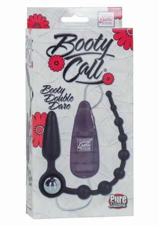 CalExotics Booty Call Booty Double Dare zestaw silikonowy z wibracją i koralikami 8"
