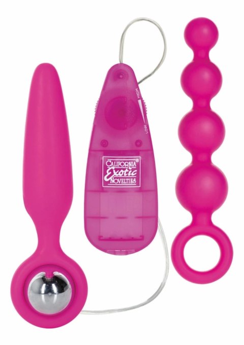 CalExotics Booty Call Booty Vibro Kit - Zestaw silikonowy z wibrującym modułem