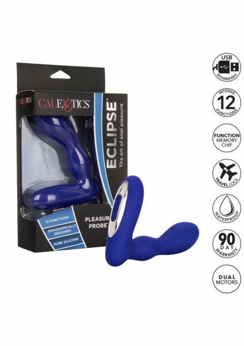 CalExotics Eclipse Pleasure Probe silikonowa sonda intymna bezprzewodowa 12 trybow