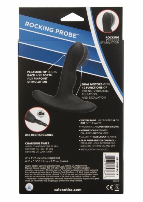 CalExotics Eclipse Rocking Probe silikonowy masażer z funkcją kołysania