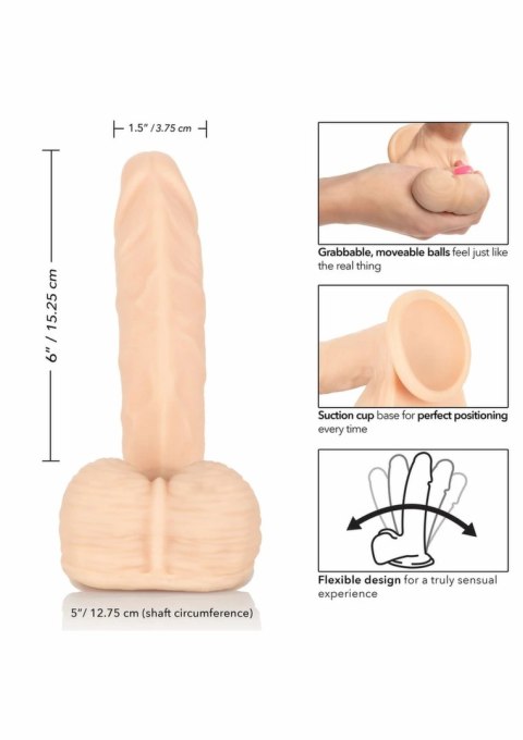 CalExotics Emperor Ballsy model z przyssawką, PureSkin, 22 cm