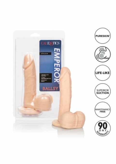 CalExotics Emperor Ballsy model z przyssawką, PureSkin, 22 cm