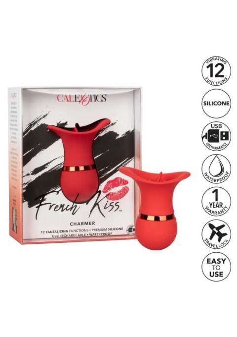 CalExotics French Kiss Charmer mini masażer silikonowy 12 trybow USB