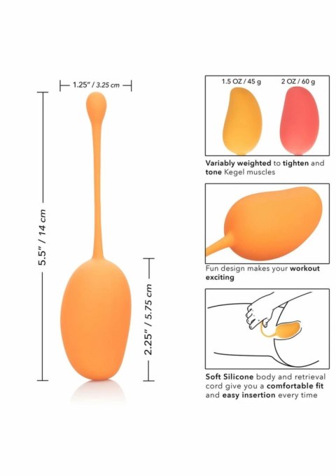 CalExotics Kegel Training Set Mango 3-stopniowy zestaw do ćwiczeń mięśni dna miednicy