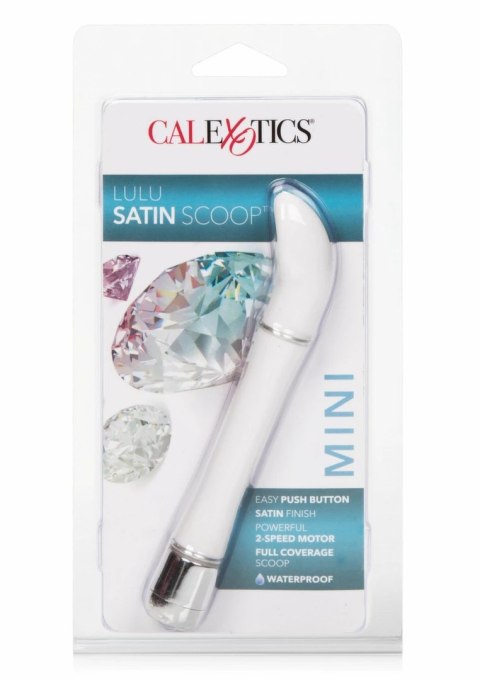 CalExotics Lulu Satin Scoop - kompaktowy masażer z zakrzywioną końcowką, 5 cali
