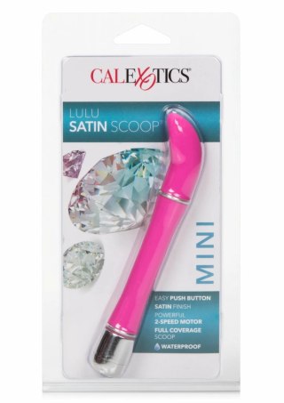 CalExotics Lulu Satin Scoop - kompaktowy masażer z zakrzywioną końcowką, 5 cali