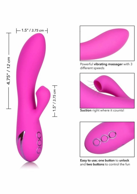 CalExotics Malibu Minx silikonowy masażer z funkcją ssania, fioletowy