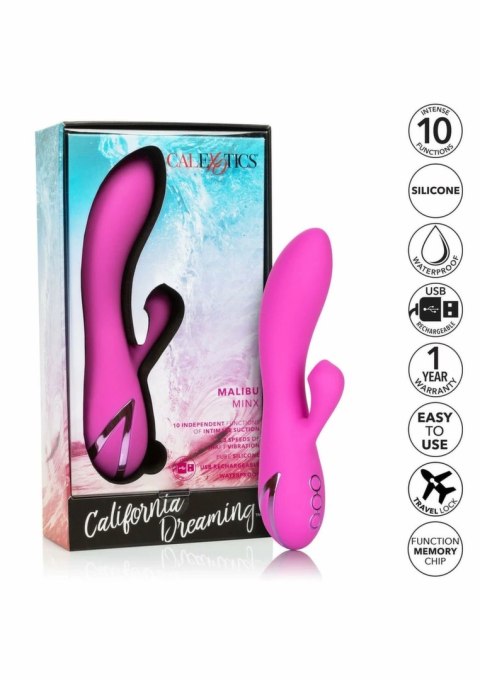 CalExotics Malibu Minx silikonowy masażer z funkcją ssania, fioletowy