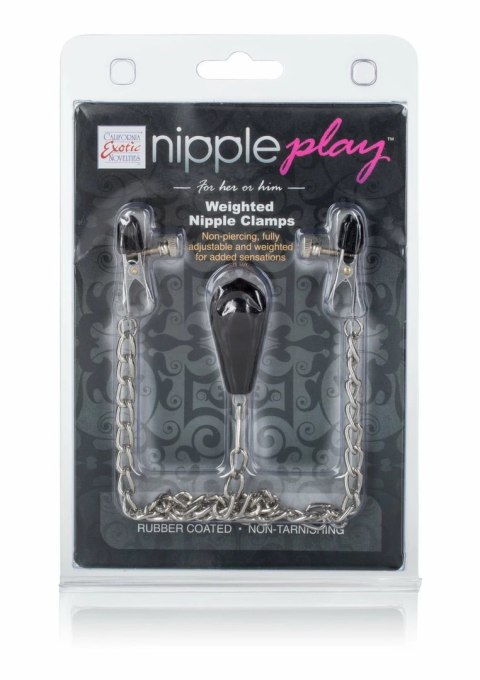 CalExotics Nipple Play Weighted - regulowane klamry z obciążeniem 4,5 oz