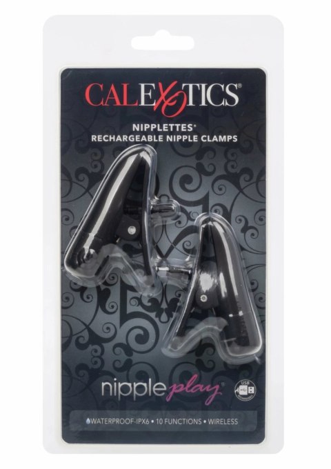 CalExotics Nipplettes - bezprzewodowe, regulowane klipsy wibrujące USB IPX7